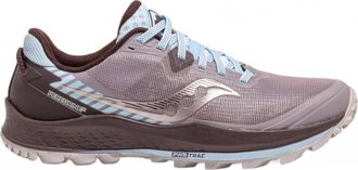Saucony Womens Peregrine 11 Running Shoes In Zinc/sky/loom