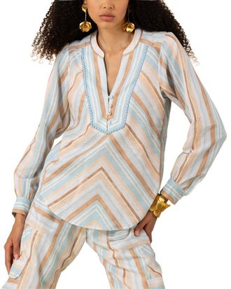 Hale Bob Hale Bob Karla Long Sleeve Linen Top