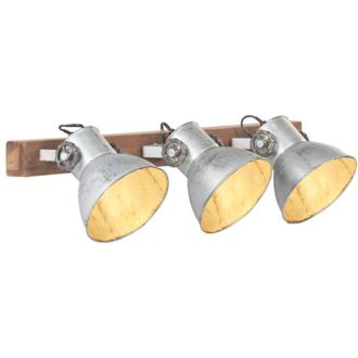 vidaXL Lampada da Parete in Stile Industriale Argento 65x25 cm E27 vidaXL