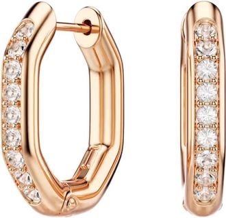 Swarovski Dextera Octagon Shape Hoop Earrings
