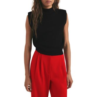 Favorite Daughter The Whitney Sleeveless Knit Crop Top in Black at Nordstrom, Size X-Small