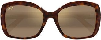 Maui Jim Orchid 57mm PolarizedPlus2 Square Sunglasses in Tortoise at Nordstrom