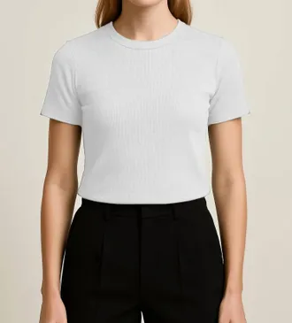 Bloomingdale's Kota Rib Baby Tee In White