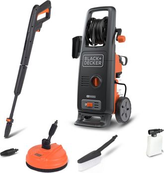 Black+Decker Black+decker Hidrolimpiadora Bxpw2000pe De Alta Presi&oacute;n, Con Patio Cleaner Y Cepillo Fijo, Para Coche Y Exteriores Del Hogar (150 Bar, 460 L/h, 2000 W
