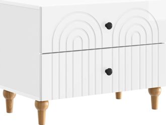 vidaXL Armario De Noche Con Caj&oacute;n Brillante 62 X 34,5 X 48 Cm Vidaxl