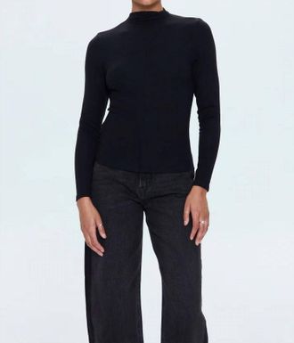 Pistola Denim Dara Long Sleeve Funnel Neck Top In Nior