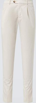 Brunello Cucinelli Cotton-blend gabardine slim pants