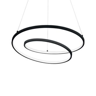 Netlighting Oz LED Decorative Swirl Integrated Pendant Light Black 3000K
