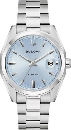Bulova Surveyor Automatic Light Blue Dial Mens Watch 96B469