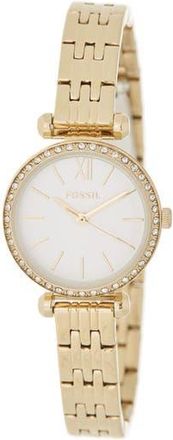 Fossil Womens Tillie Mini 3-Hand Crystal Bezel Bracelet Watch, 26mm in Gold at Nordstrom Rack