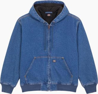 Dickies Mens Dickies Lined Denim Hooded Bomber - Blue - Size: Regular/40