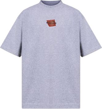 Balenciaga Tops, Heren, Grijs, XS, Katoen, T-shirt met bedrukt logo