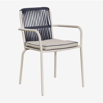 Sklum Sklum - Silla De Jard&iacute;n Apilable Con Reposabrazos En Aluminio Alberta