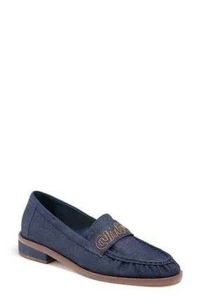 Cinq &agrave; Sept Gretta Amour Denim Loafer in Indigo Denim at Nordstrom Rack, Size 10.5Us / 40.5Eu