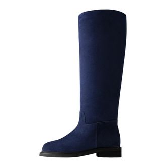 L37 Mr Jones Maxi - Dames - Hoge Laarzen - Blauw - 39 EU - Leer - Schoenen