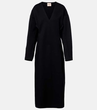 Plan C Cotton-blend midi dress