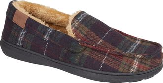 Jo & Joe Mens Slipper Lightweight Fleecy Lined Comfort Moccasin Slip-on with Sturdy Sole sizes 7-12 (Galway Brown, UK 12, UK Footwear Size System, Adult, Men, 