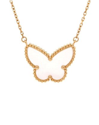 Van Cleef & Arpels Lucky Alhambra Metal Necklace (Authentic Pre-Loved)