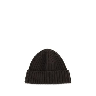 Prada PR1HC3902DZLF0003BB Wool Ribbed Beanie - Black