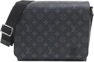 Louis Vuitton Black Coated Canvas Shoulder Bag (Pre-Owned)