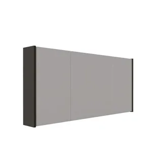 Saniclass Prime Spiegelkast - 140x63x16cm - inclusief zijpanelen - mat zwart