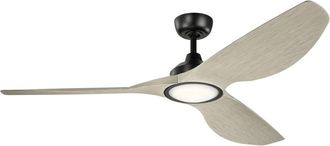 Elstead Lighting Ventilador de techo LED 165 cm acero ABS negro gris