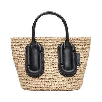 Marc Jacobs Handbags, female, Beige, Size: ONE SIZE Babe Small Tote In Woven