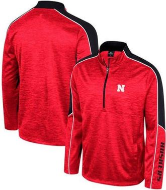 Colosseum Mens Colosseum Red Nebraska Huskers Marled Half-Zip Jacket at Nordstrom, Size Medium