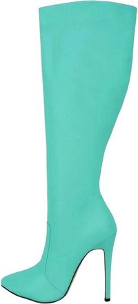 Generic Women Over Knee Boots Pointed Toe High Heel Side Zipper Pu Leather Long Winter Casual Boot