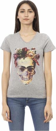 Trussardi T-Shirts - Dames - T-shirts - Grijs - XL - Katoen - Tops