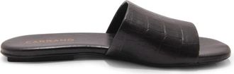 Carrano Croco Black Slippers