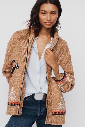 Pilcro Goose Cotton Wool Blend Cardigan
