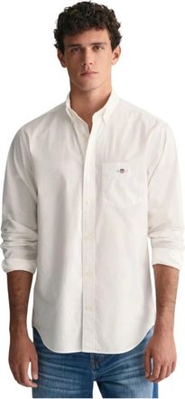 GANT Klassiek Poplin Overhemd - Heren - Casual Overhemden - Wit - XL - Overhemden