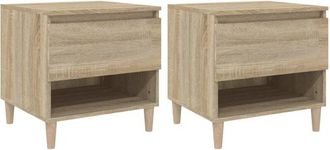 vidaXL Vidaxl - Bedside Tables 2 pcs Sonoma Oak 50x46x50 Engineered Wood