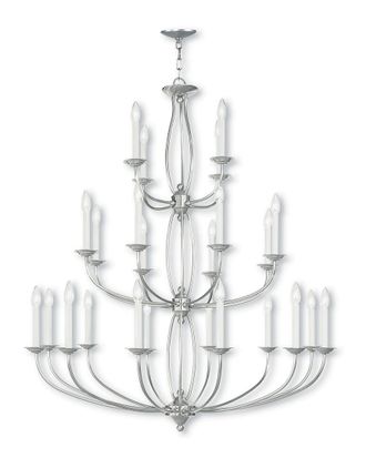 Livex Lighting Livex Home Basics 24-Light Brushed Nickel Chandelier