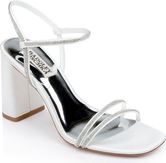 Badgley Mischka Firey Ankle Strap Sandal in Soft White at Nordstrom Rack, Size 5.5