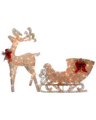 National Tree Company 48in Reindeer & Sleigh