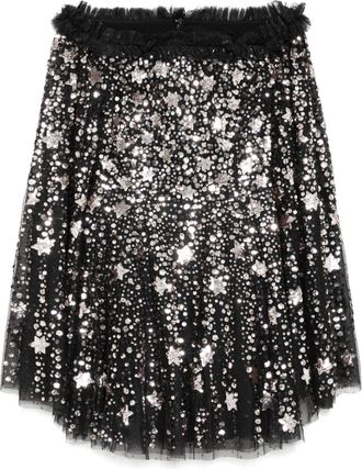 Needle & Thread Shooting Stars mini dress - Black