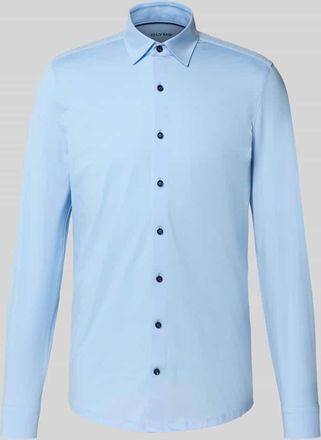 Olymp No. 6 Super Slim Business-Hemd mit Kentkragen in Bleu, Größe 36