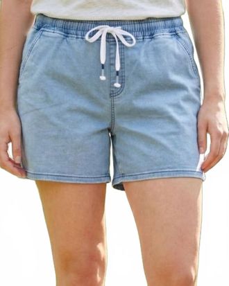 FDJ Cargo Elastic Waist Short In Denim