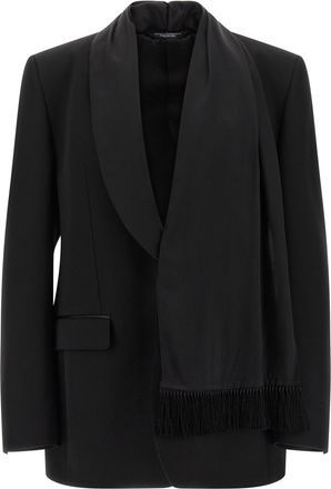 Dolce & Gabbana Shawl Neck Blazer Nero-Uomo