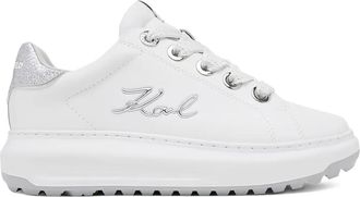 Karl Lagerfeld glitter-detail lace-up sneakers - White