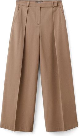 Mango Pleated Straight Leg Pants in Medium Brown at Nordstrom Rack, Size 6