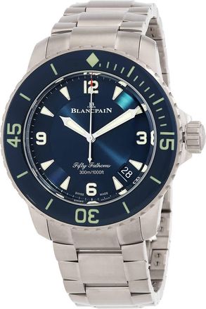 Blancpain Fifty Fathoms Automatic Blue Dial Mens Watch 5015-12B40-98B