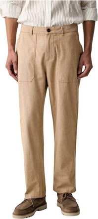 Scotch & Soda Chino broeken - Heren - Chinos - Beige - W36 - Linnen - Broeken
