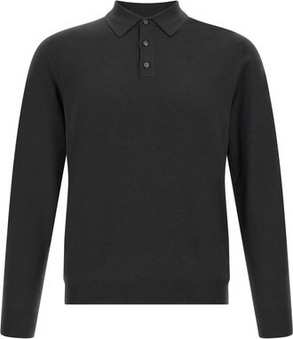 Zanone Black Shirt Collar Sweater
