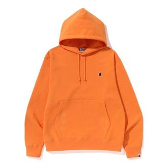 A Bathing Ape BAPE Ape Head One Point Relaxed Fit Pullover Hoodie Orange 1J30-114-014-ORG
