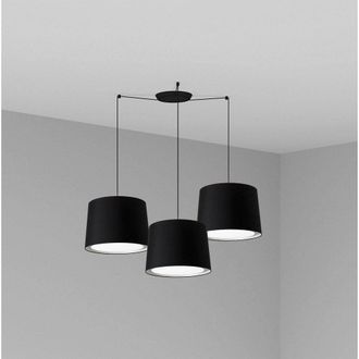 Netlighting Conga Triple Cylindrical Cluster Drop Light Black E27