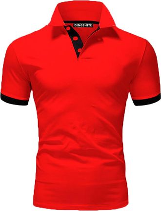 Generic No Giraffe Embroidery Golf Polo Shirts Men - Office Work Tennis T-Shirt Casual Polo T-Shirt Button Front Plain Polo Shirt Summer Short Sleeve Polo Top