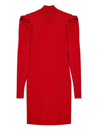 Twin-Set draping knit mini dress - women - Polyamide/Viscose - M - Red
